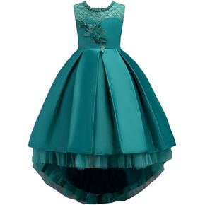 Geeda Princess Girls Dress for Wedding Birthday Party with Train Size 3-14 Years