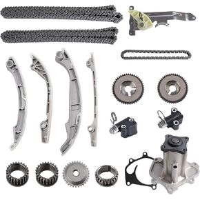 مجموعة سلسلة توقيت مع مضخة زيت مضخة المياه لعام 2005-2010 Nissan Frontier ، Pathfinder ، Xterra 4.0L Engine 13028-ZK01C ، VQ40DE-ترقية محرك موثوق