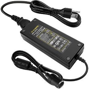 AC to DC Converter 10A/120W/8.5FT/110V to12V Adapter,Car Cigarette Lighter Adapter, AC/DC Power Supply Adapter Transformer for Inflator,Car Refrigerator,and Other Car Devices 3Pin