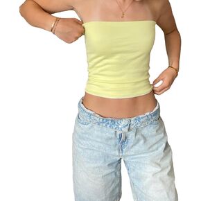 Y2k Tube Tops Women Sexy Strapless Sleeveless Vintage Floral Print Crop Tank Aesthetic Backless Going Out Bandeau