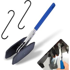 4 in 1 Brake Caliper Compression Tool, Heavy Duty Caliper Piston Compressor Tools with 360° Swing Ratchet & 2 Hooks, Car Brake Caliper Tool for Brake Pad Replacement Maintenance and Repair (Blue)