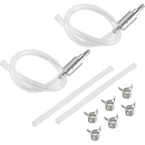 2 Sets Brake Bleeder Hose, Motorcycle Hydraulic Brake Fluid Bleeder Replacement Hose with Clip, One Way Check Valve Tube Bleeding Tool Kit Universal for Motorcycle Clutch