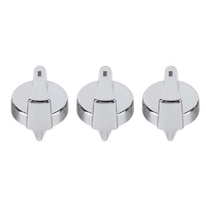 3Pcs AC Heater Control Knobs, AC Heater Blower Fan Control Knobs 121-0001-000 702-5401 Replacement for Peterbilt 330 335 357 367 375 378 379 384 386 387 (Chrome)