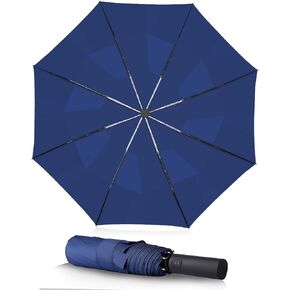 BAODINI Rain Umbrella Folds Easily Automatic Open Close Portable Windproof Umbrella for Men