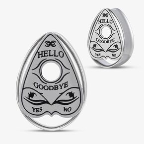 COOEAR Double FLared Water Drop Ear Tunnels Piercing Stainless Steel Fiery Dragon Gauges Black Earrings Plugs.