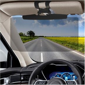 Sun Visor for Car, Anti-Glare Polarized Sun Visor Extender with PC Lens, 12.6"×5.7" Adjustable Car Visor Extension for Safe Driving, UV-Filtering Sun Blocker for Driver