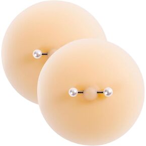 Ultra Thin Silicone Nipple Cover with Piercing – Pasties Fashionable Fake Nipple Rings for Women Men, Waterproof & Reusable