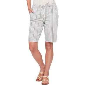 Royalty For Me Womens Women's Elastic Waist Bermuda with Fray Hem