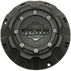 Gear Matte Black and Gloss Black Logo Wheel Center Cap 311L206 S1311-02 310L206-2