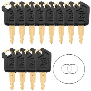 5P8500 12PCS Cat Keys, CAT Loaders Excavators Ignition Keys Compatible with Caterpillar Heavy Equipment