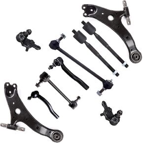 10PCS Suspension Kit - Fit for 2002-2003 for Lexus ES300,2002-2003 Toyota Camry - Front & Rear Control Arm Tie Rod End Ball Joint Sway Bar End Link