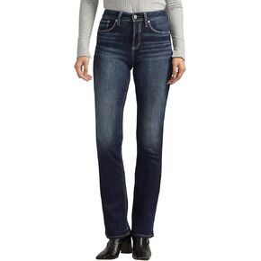 Silver Jeans Co. Women's Avery High Rise Curvy Fit Slim Bootcut Jeans