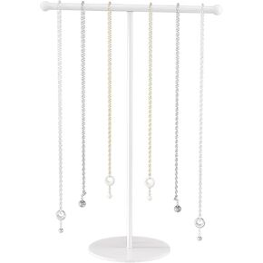 Julysky Necklace Holder,Necklace Organizer for Women,Jewelry Stand,Necklace Display Stand for Selling,Necklace and Bracelet Hanger (Beige)