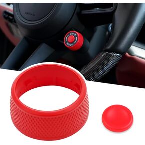 Jaronx Compatible with Porsche Steering Wheel Drive Mode Knob, Driving Mode Dial Cover Compatible with Cayenne 2024-2025,Panamera 2021-2025,Macan 2022-2024,911 2019-2024,Taycan 2020-2025 (Sporty Red)