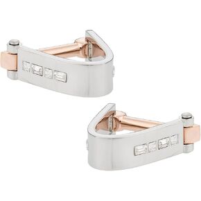 Cuff-Daddy Wrap Around Cufflinks - Crystal Two-Tone with Presentation Box