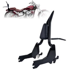 قابلة للتعديل من قطعة واحدة Holdfast Sissy Bar Rack Rack Rackrest مع قفل لـ Harley Davidson Breakout Fat Boy 114 FLFB FLFBS FXBR FXBRS Models 2018-2025 (Gloss Black)