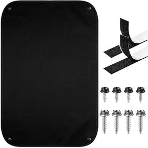 RV Door Window Shade Cover, 16" x 25" Car Door Window Cover Double-Layer Sunshield Blocking Light, Heat and UV Rays for RV Trailer Camper Windows (Black)