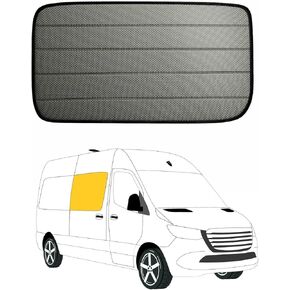 Deluxe Sliding Door Window Covers for Ram Promaster,2014-2025,Cold Weather Essentials,Magnetic Direct Fit,Insulated,Privacy Screened Promaster Van Accessories, 4 Season