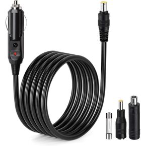 DC 8mm Car Charger Cable ، 12V DC 7909 Male to Scarette Lighter Close Cable Cable متوافق مع محطات الطاقة المحمولة للوحة الشمسية (5 أقدام)