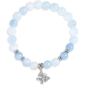 Gemstone Butterfly Handmade Bracelet, Teen Girl Gifts, Stuff for Teen Girls, Sweet 16 Gifts for Girls, Gift for Girl Women Family Friends Christmas in Kuwait