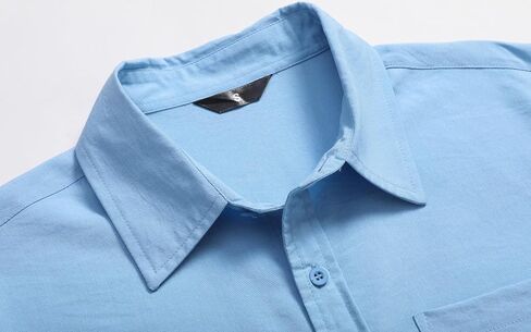 Men's Short Sleeve Button Down Shirts Casual Blending Beach Shirt with Chest Pocket Classic Fit Summer Tops in Saudi Arabia