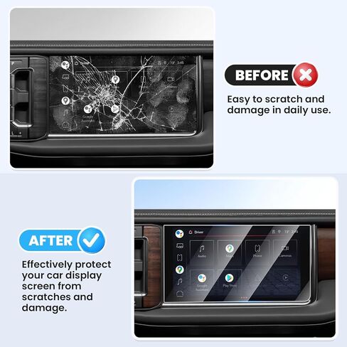قطعتان من واقي الشاشة لسيارة Toyota Venza 2021-2025، واقي شاشة لمس 12.3 بوصة من الزجاج المقسى، غطاء شاشة عرض الملاحة، طبقة حماية للمعلومات والترفيه in Kuwait