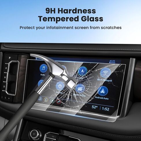 قطعتان من واقي الشاشة لسيارة Toyota Venza 2021-2025، واقي شاشة لمس 12.3 بوصة من الزجاج المقسى، غطاء شاشة عرض الملاحة، طبقة حماية للمعلومات والترفيه in Kuwait