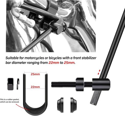 Universal Motorcycle Mirrors Mini Round Bike Mirror for Handlebar Clamp Diameter 22.2mm / 25.4mm Available Mount, Compatible with Harley SR400 Bike Bicycle E-bike Scooter (Black） in Saudi Arabia