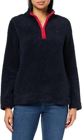 Nautica Women's Mockneck Fleece Sweater Pullover in Saudi Arabia