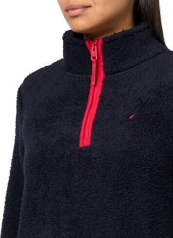 Nautica Women's Mockneck Fleece Sweater Pullover in Saudi Arabia
