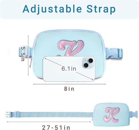 Leather Letter Belt Bag Cute Crossbody Bags Travel Fanny Waist Pack Trendy Stuff Christmas Birthday Gifts for Girls in Saudi Arabia