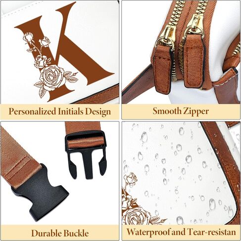 Birthday Gifts for Women, Bridesmaid Graduation Teacher Gifts, Initial Fanny Pack Belt Bag Small Crossbody Bags, Personalized Gift for Mom Her Grandma,K in Saudi Arabia