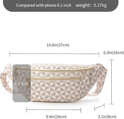 Chest Bags for Women Fashion Plaid Printed Waist Bag Small Backpack (beige4) in Saudi Arabia