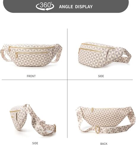 Chest Bags for Women Fashion Plaid Printed Waist Bag Small Backpack (beige4) in Saudi Arabia