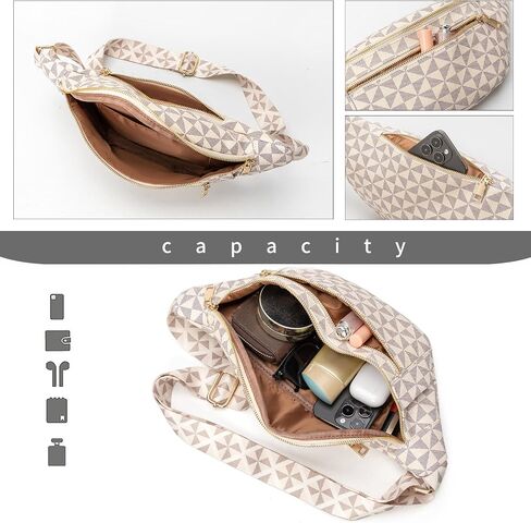 Chest Bags for Women Fashion Plaid Printed Waist Bag Small Backpack (beige4) in Saudi Arabia