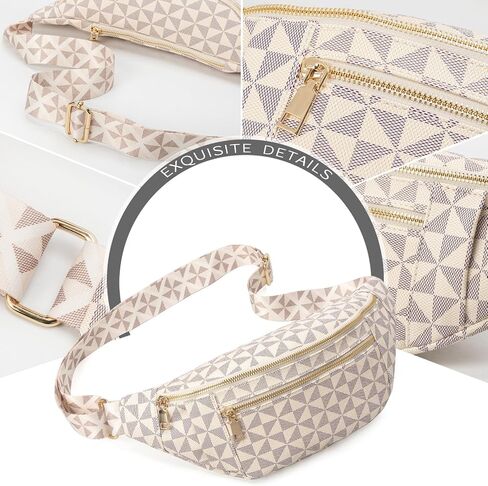 Chest Bags for Women Fashion Plaid Printed Waist Bag Small Backpack (beige4) in Saudi Arabia