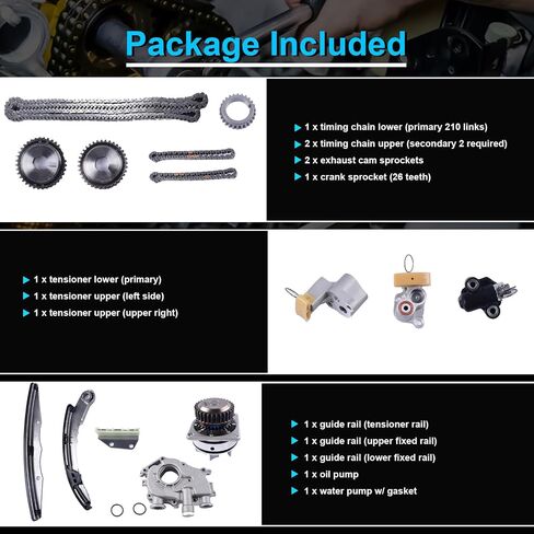 Timing Chain Kit with Water Pump Oil Pump for 2005-2010 Nissan Frontier, Pathfinder, Xterra 4.0L Engine 13028-ZK01C, VQ40DE - Reliable Engine Upgrade in Kuwait