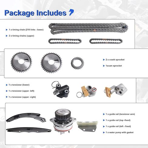 Timing Chain Kit with Water Pump Oil Pump for 2005-2010 Nissan Frontier, Pathfinder, Xterra 4.0L Engine 13028-ZK01C, VQ40DE - Reliable Engine Upgrade in Kuwait