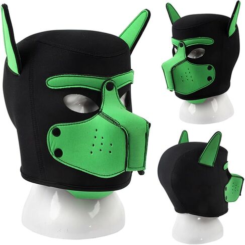Halloween masks for men and women party rave night, alternative role play dog head mask headgear in Saudi Arabia