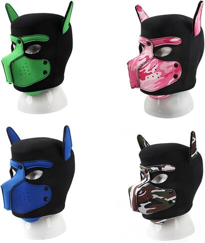 Halloween masks for men and women party rave night, alternative role play dog head mask headgear in Saudi Arabia