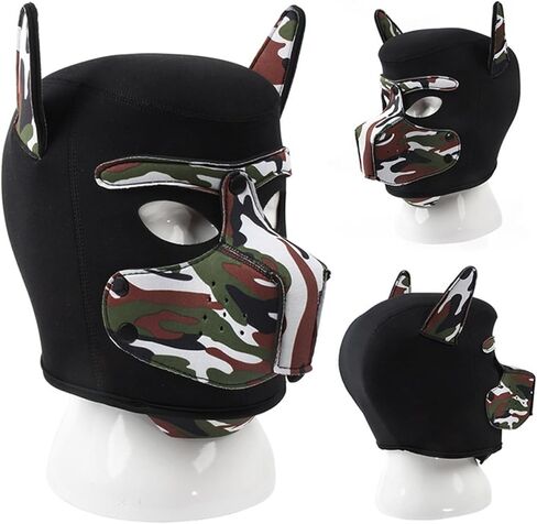 Halloween masks for men and women party rave night, alternative role play dog head mask headgear in Saudi Arabia