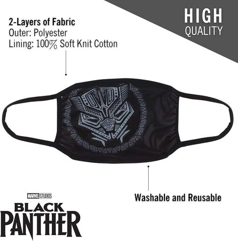 مفهوم واحد من الجنسين كبولت Marvel Black Panther القناع الوجه البالغ in Saudi Arabia
