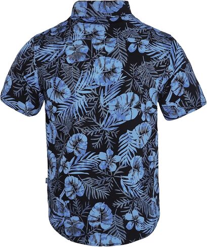Mens Hawaiian Shirt Short Sleeve, Tropical Button-Down, Lightweight Summer Beachwear in Kuwait