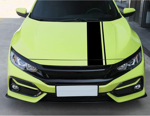 SUNJIKA Compatible with Car Stripe Graphic Decal Vinyl Graphics Cars Sticker for Bumper Hood Car Body Side Door for Mercedes Benz C Class W205 C180 C200 C230 C280 C300 C320 C350 C63 AMG Black 5pc in Saudi Arabia