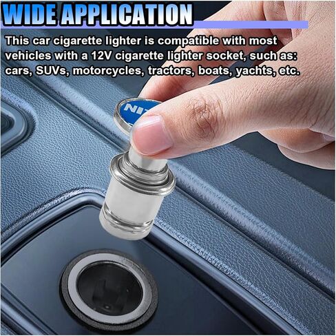 Car Cigarette Lighter Plug, NITROUS Button Cigarette Lighter Replacement Cover, Aluminum Alloy Push Button Car Interior Decoration for Most Standard 12 Volt Power Source Vehicles (NITROUS) in Saudi Arabia