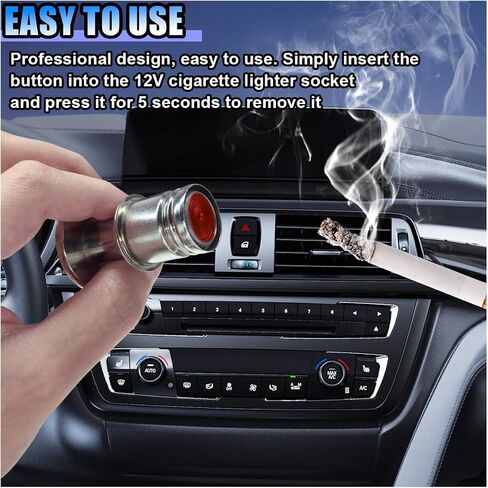 Car Cigarette Lighter Plug, NITROUS Button Cigarette Lighter Replacement Cover, Aluminum Alloy Push Button Car Interior Decoration for Most Standard 12 Volt Power Source Vehicles (NITROUS) in Saudi Arabia