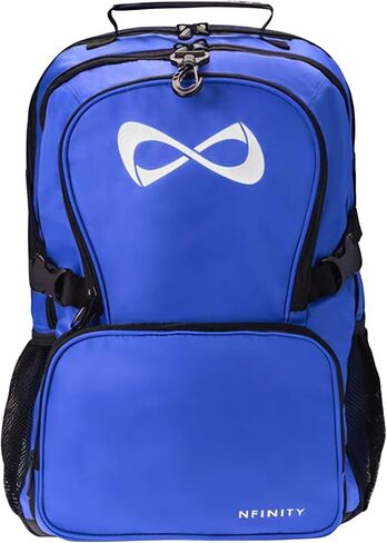 حقيبة الظهر Nfinity Classic Cheer للتشجيع - حقيبة ظهر مع محفظة قابلة للفصل وأكمام الكمبيوتر المحمول - حقيبة ظهر خفيفة الوزن للسفر - حقيبة ظهر للرياضة للمشجعين (Royal Blue) in Kuwait