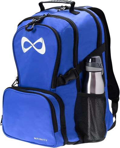 حقيبة الظهر Nfinity Classic Cheer للتشجيع - حقيبة ظهر مع محفظة قابلة للفصل وأكمام الكمبيوتر المحمول - حقيبة ظهر خفيفة الوزن للسفر - حقيبة ظهر للرياضة للمشجعين (Royal Blue) in Kuwait