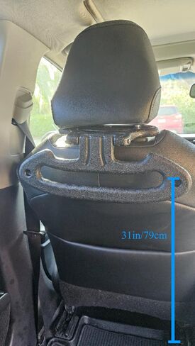 3 in 1 Car Coat Hanger Headrest Coat Hanger Coat - Black in Saudi Arabia