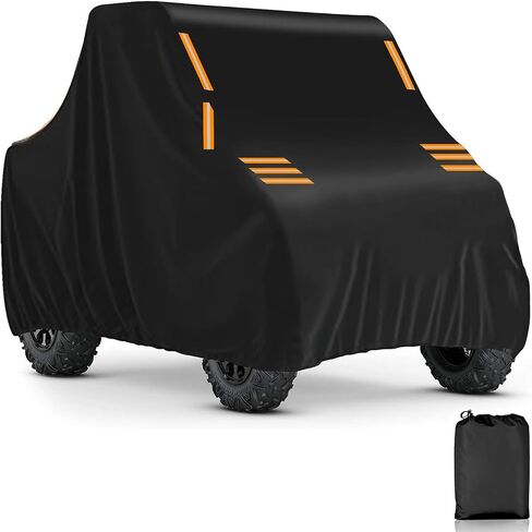 UTV Cover 420D Heavy Duty Quad 4 Wheeler Anti-UV Outdoor Storage Water-Resident for Maverick X3/RZR XP 1000/Commander 1000 2-3 Seater with Reflective Strips M in Saudi Arabia